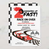 2ファストレースカーボーイ2nd誕生日パーティー 招待状 (正面/裏面)