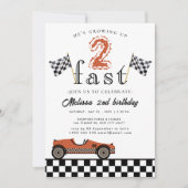 2ファストレースカーボーイ2nd誕生日パーティー 招待状 (正面)