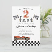 2ファストレースカーボーイ2nd誕生日パーティー 招待状 (スタンド正面)