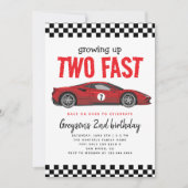 2ファストレースカーボーイ2nd誕生日パーティー 招待状 (正面)
