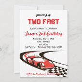 2ファストレースカーボーイ2nd誕生日パーティー 招待状 (正面)