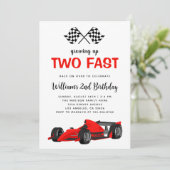 2ファストレースカーボーイ2nd誕生日パーティー 招待状 (スタンド正面)