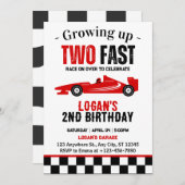 2ファストレースカーボーイ2nd誕生日パーティー 招待状 (正面/裏面)