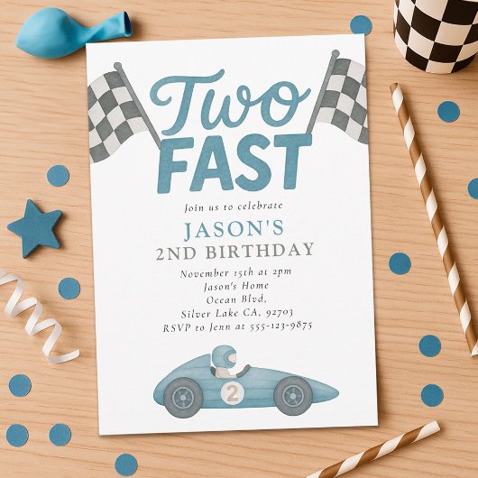 2ファストレースカーボーイ2nd誕生日パーティー 招待状