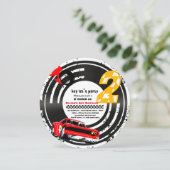 2ファストレースカーボーイ2nd誕生日パーティー 招待状 (スタンド正面)