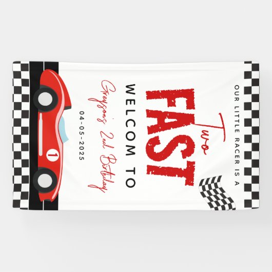 2ファストレースカーボーイ2nd誕生日パーティー 横断幕 (横)