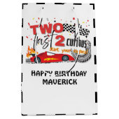 2ファストレースカーレッド誕生日 ミディアムペーパーバッグ (正面)
