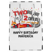 2ファストレースカーレッド誕生日 ミディアムペーパーバッグ (裏面)