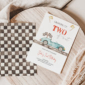 2ファストレースカー誕生日招待状 招待状