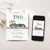 2ファストレースカー誕生日招待状 招待状