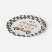 2ファストレースカー誕生日紙プレート ペーパープレート (アングル)