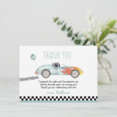 2ファストレースカー誕生日 サンキューカード (スタンド正面)