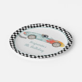 2ファストレースカー誕生日 ペーパープレート (アングル)