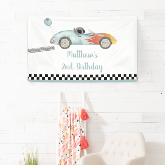 2ファストレースカー誕生日 横断幕 (インサイチュ)