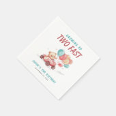 2ファストレースカー2nd誕生日招待状 スタンダードカクテルナプキン (角)