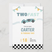 2ファストレースカー2nd誕生日招待状 招待状 (正面)