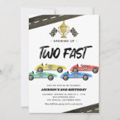 2ファストレースカー2nd誕生日招待状 招待状 (正面)