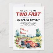 2ファストレースカー2nd誕生日招待状 招待状 (正面)