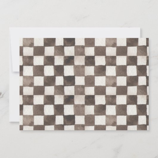 2ファスト2枚の好奇心旺盛なレース招待状(写真付き) 招待状 (裏面)