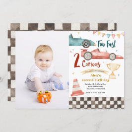 2ファスト2枚の好奇心旺盛なレース招待状（写真付き） 招待状
