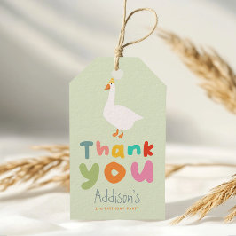 2ファル間抜けミヤードガチョウ2歳の誕生日のお祝い ギフトタグ