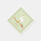 2ファル間抜けミヤードガチョウ2nd誕生日 スタンダードカクテルナプキン (角)
