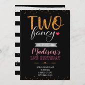 2ファンシーな誕生日のパーティの招待状 招待状 (正面/裏面)