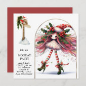 *~* 2ファンタジーかわいいスイートウーマン小妖精や小人 招待状 (正面/裏面)