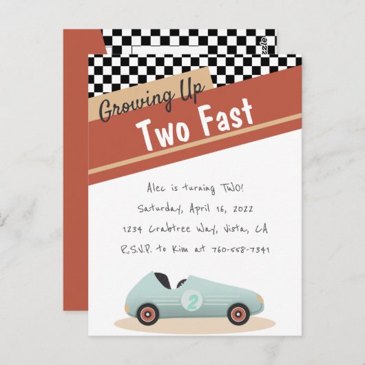 2ファーストカーテーマユニークイエローレッドブラックインビタット ポストカード (正面/裏面)