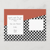 2ファーストカーテーマユニークイエローレッドブラックインビタット ポストカード (裏面)