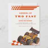 2ファーストボーイレースカー誕生日パーティー 招待状 (正面)