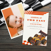 2ファーストボーイレースカー誕生日パーティー 招待状