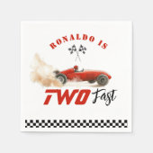 2ファーストレッドレースカー2ndフォト誕生日 スタンダードカクテルナプキン (正面)