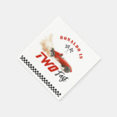 2ファーストレッドレースカー2ndフォト誕生日 スタンダードカクテルナプキン (角)