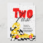 2ファーストレースカーボーイ2nd誕生日パーティー招待 招待状 (正面)