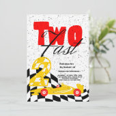 2ファーストレースカーボーイ2nd誕生日パーティー招待 招待状 (スタンド正面)