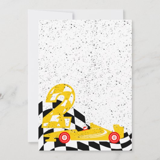 2ファーストレースカーボーイ2nd誕生日パーティー招待 招待状 (裏面)