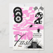 2ファーストレースカーボーイ2nd誕生日パーティー招待 招待状 (正面)