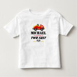 2ファーストレースカー2歳の誕生日 トドラーTシャツ
