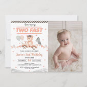 2ファーストレースカー2ndバースデーフォトパーティー 招待状 (正面)