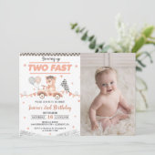 2ファーストレースカー2ndバースデーフォトパーティー 招待状 (スタンド正面)