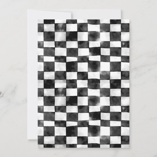 2ファーストレースクピンクカー2nd女の子誕生日 招待状 (裏面)