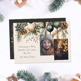 2フォトウォーターカラーガーランド植物学 シーズンカード