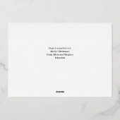 2フォトウォーターカラークリスマスツリー金ゴールドフォトカード 箔シーズンカード (裏面)