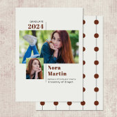 2フォトカレッジ卒業オーバーンクリーム 案内状