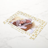 2フォトクリエレガントスマスの葉金ゴールド 箔シーズンカード (回転した状態)