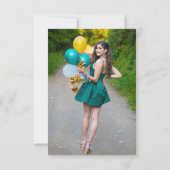 2フォトグリーンリー牡丹バラフローラ サンキューカード (裏面)