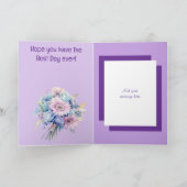 2フォトゲルベラ紫の誕生日 カード (内部)