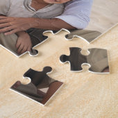 2フォトコラージファミリ名 – 水平写真 ジグソーパズル (側面)