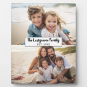 2フォトコラージファミリ名 – 水平写真 フォトプラーク (正面)